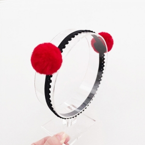 Baby Headband Fur Ball CNY (BHB9235)